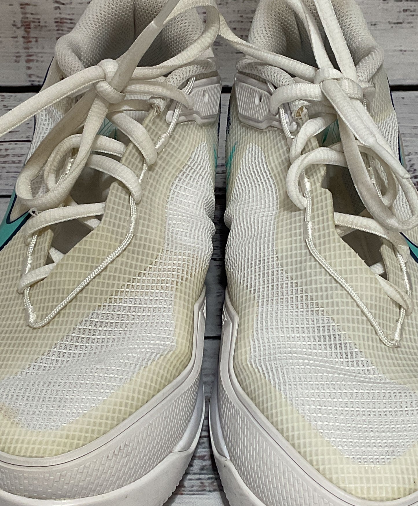 Nike Men's Court Air Zoom Vapor Pro White Dynamic Turquoise 6.5