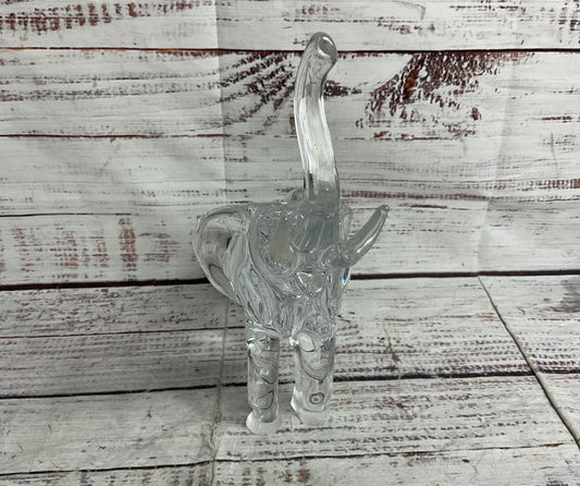 Modern Glass 7.5" Roaring Elephant Clear