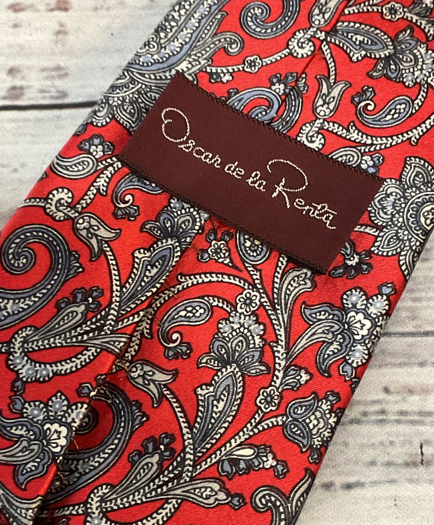 Oscar de la Renta Silk Paisley Tie Multicolor OS