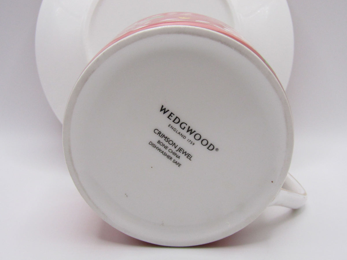Wedgwood Wonderlust Crimson Jewel Bone China Flat Cup & Saucer Set
