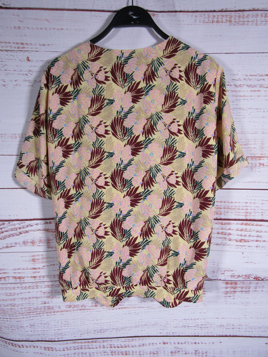 Scotch & Soda Women's Floral Print Open Front Blouse Size 4