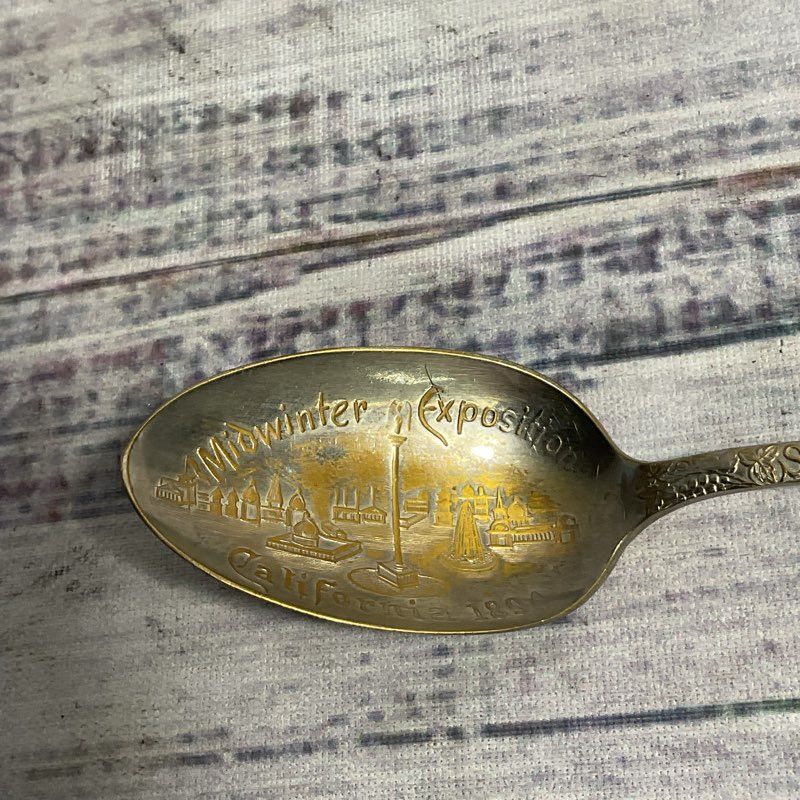 Antique 1894 California Midwinter Exposition San Francisco Souvenir Tea Spoon