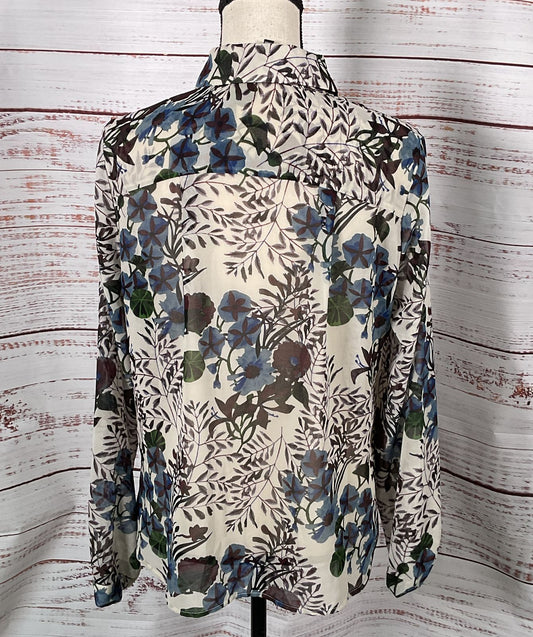 Cabi Floral Print Victoria Blouse Multicolor S