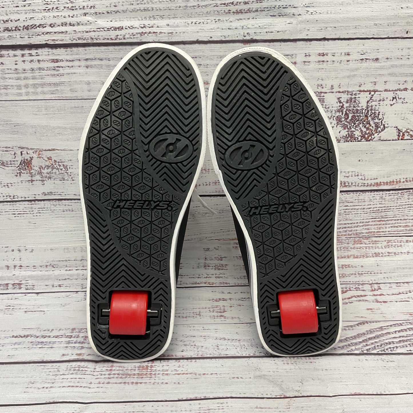 Heelys Black Red Heel Skate Wheel Sneaker Casual Shoe Men Size 7 New