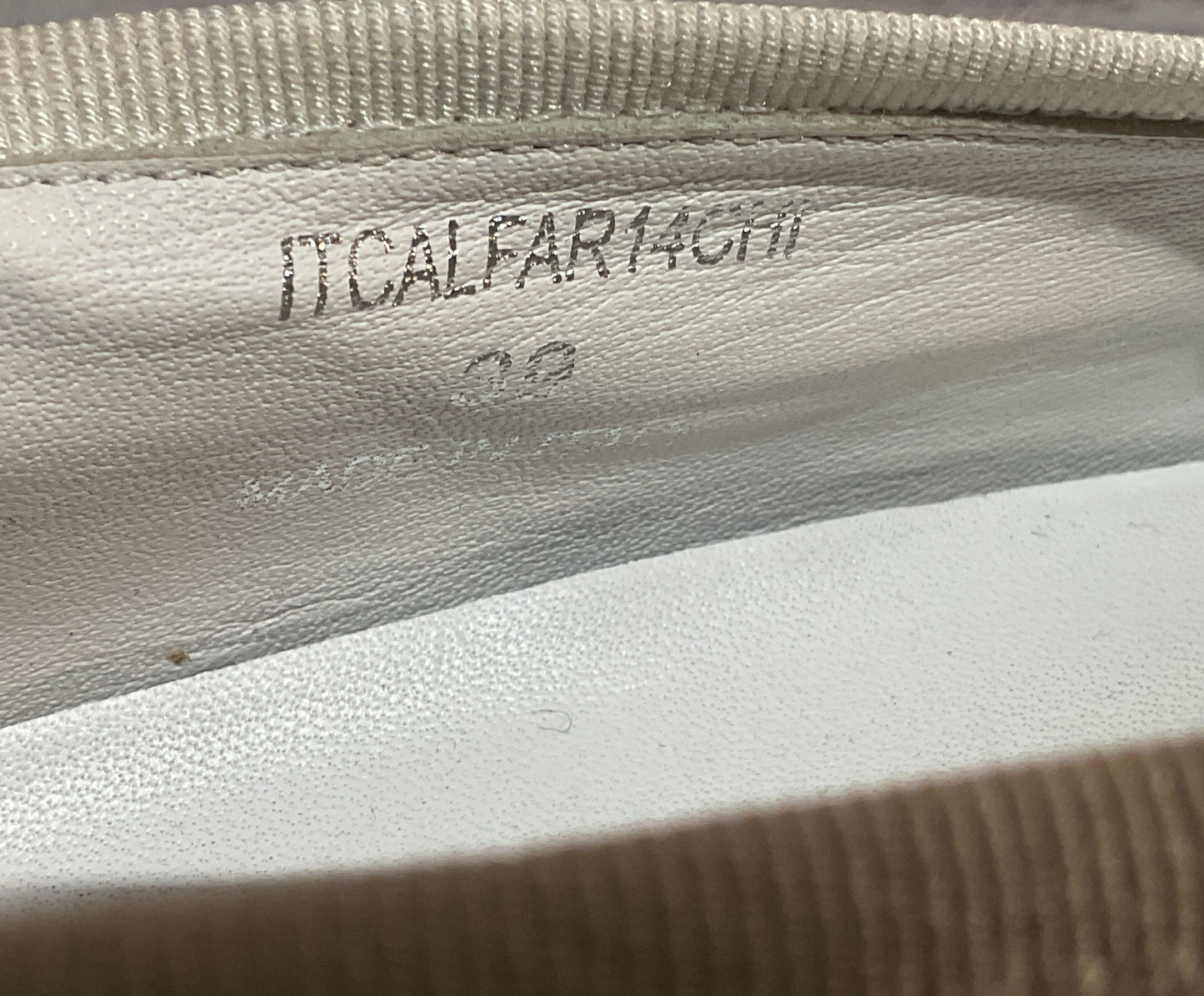 Burberry Leather Linford Rubber Platform Ballet Flats White 8.5