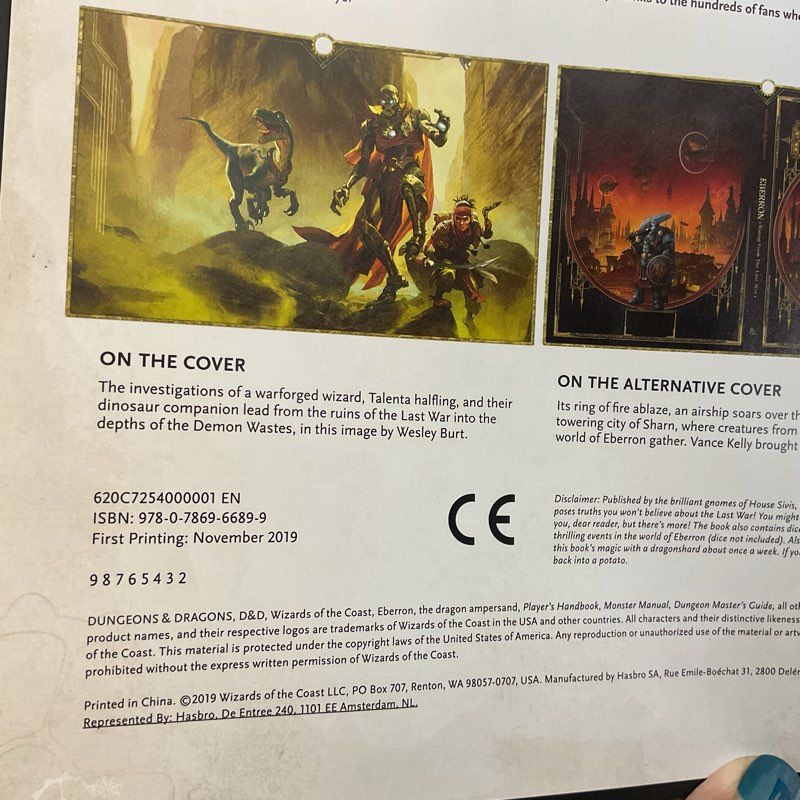 D&D Dungeons & Dragons 5e Eberron Rising From The Last War Standard Cover
