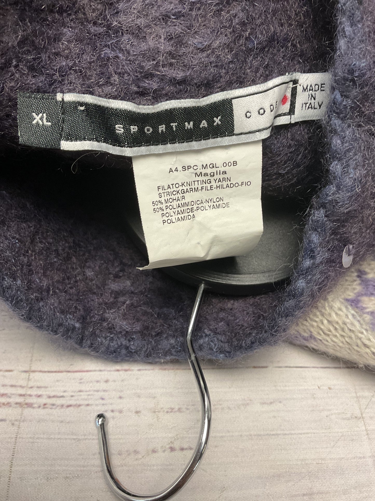 Sportmax Code By Max Mara Mohair Tied Panels Sweater - Size XL