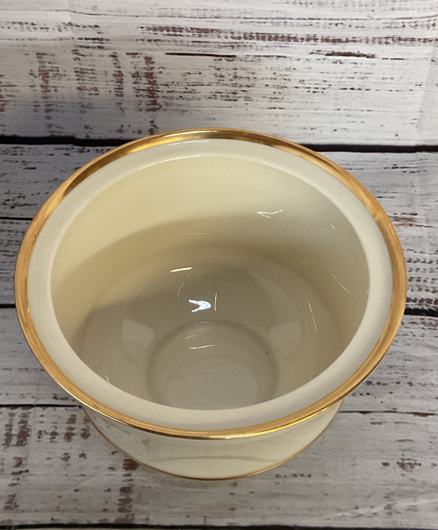 Lenox Vintage Lyric Candy Dish Cream Gold
