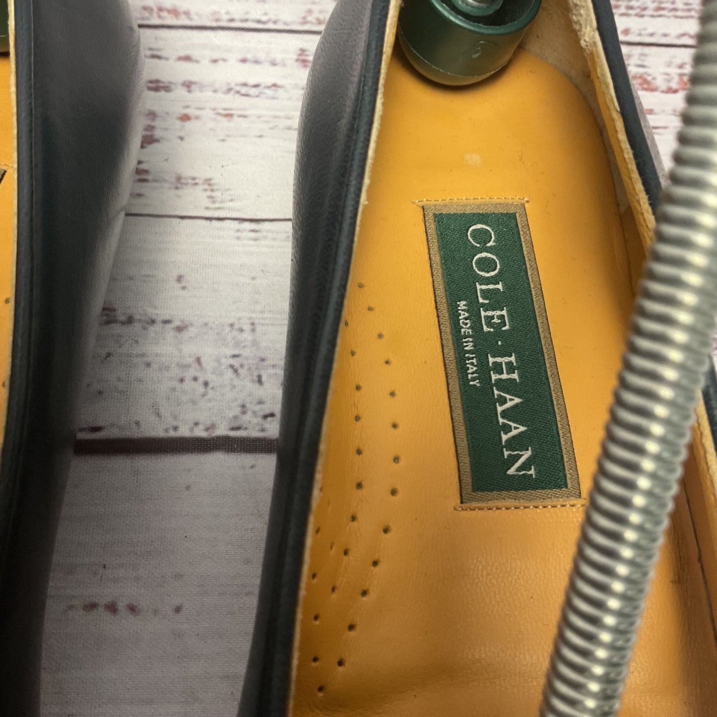 Cole Haan Navy Blue Leather Tassel Slip On Casual Shoe Women Size 6.5