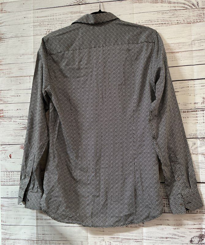 Men's Ted Baker Blk/White Print Button Down Shirt Size 2/S