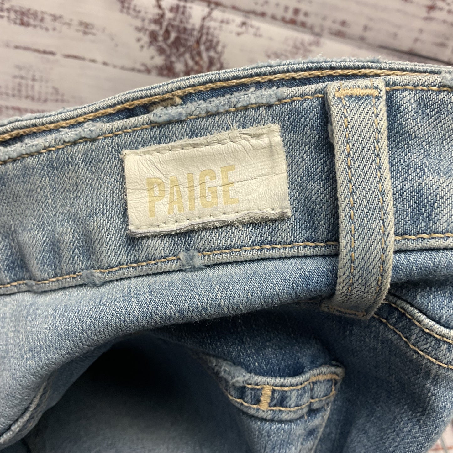 Paige Hoxton Ankle Blue Silver Stripe Jeans Pants - Size 29