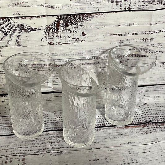 VTG. Edoardo Dal Seno for ARNOLFO DI CAMBIO Glass Ice Design Glassware- Set of 3