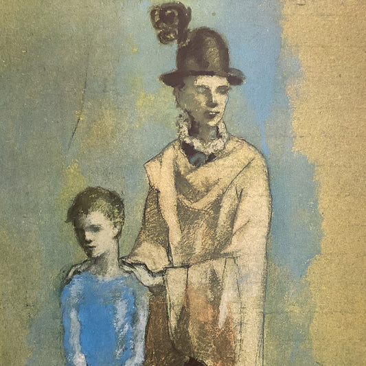 1905 PABLO PICASSO Saltimbanques Suite Series Rose Period Etching on Board