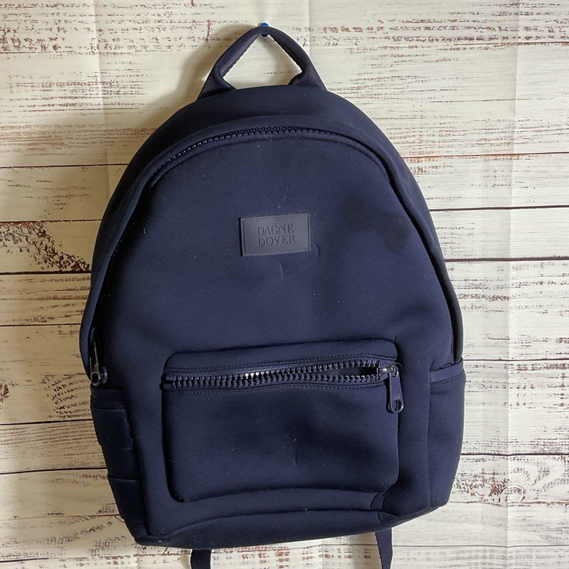 DAGNE DOVER Navy Blue Neoprene Backpack (Defects)