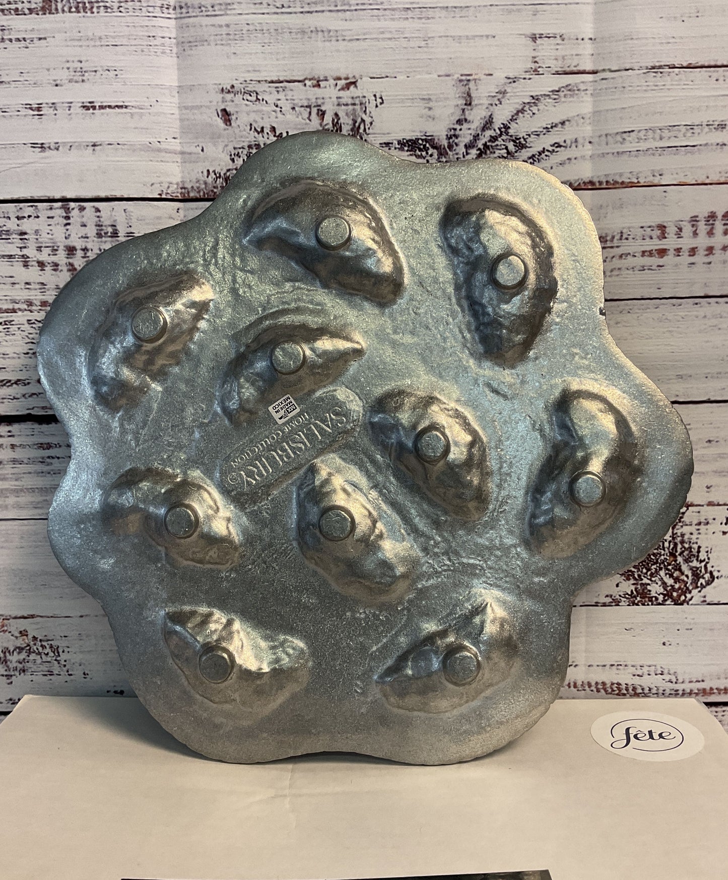 Salisbury Home Collection Silver Pearl Cast Aluminum Infinity Oyster Griller