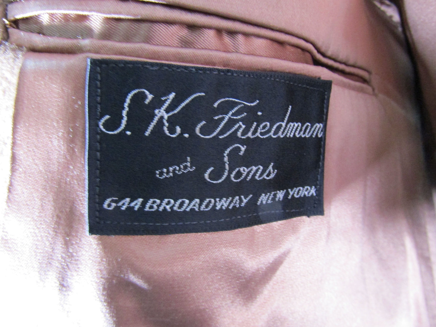 Vintage S.K. Friedman & Sons Men's Brown Wool Coat Size M