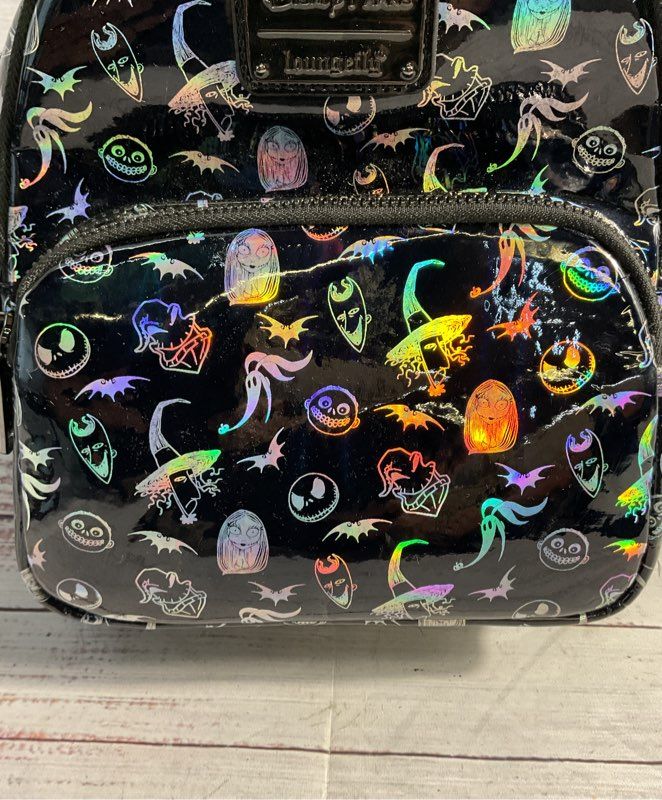 Disney Parks Loungefly Holographic Nightmare Before Christmas Mini Backpack