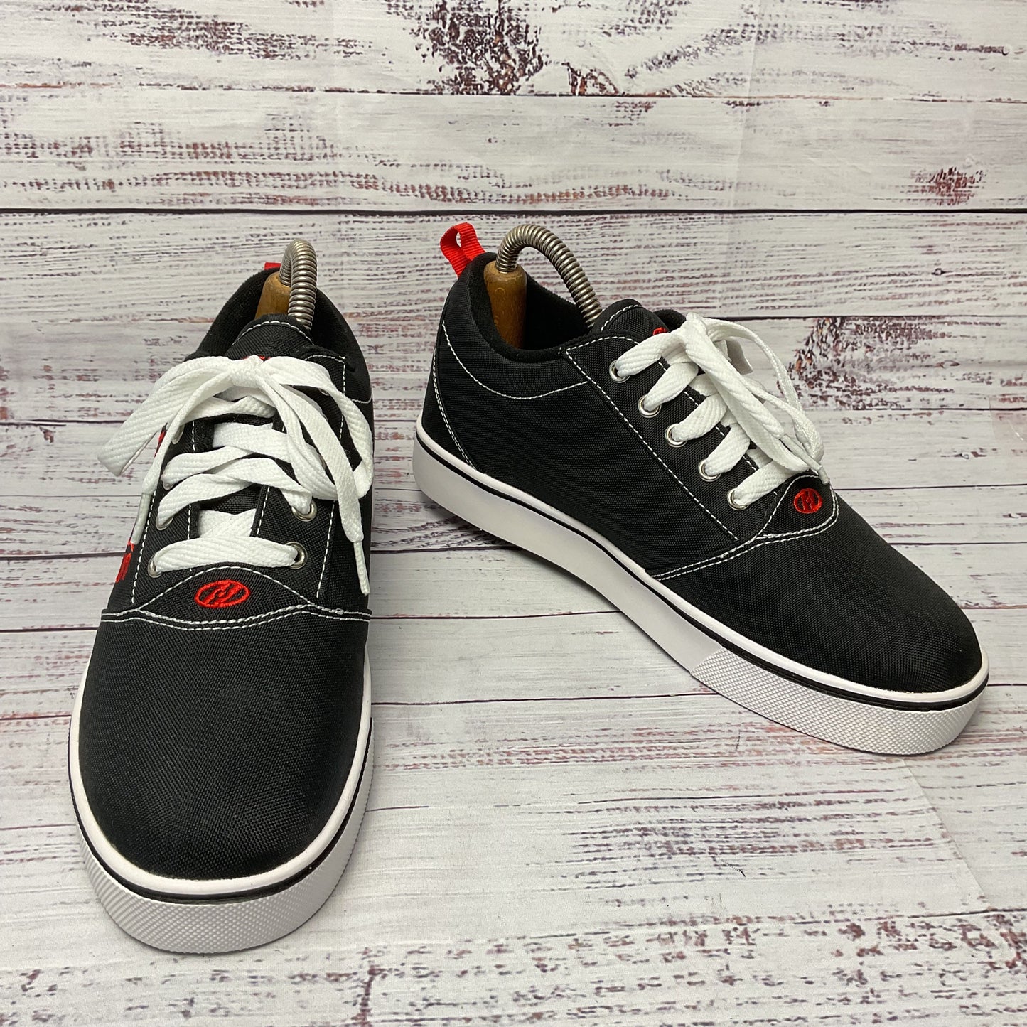 Heelys Black Red Heel Skate Wheel Sneaker Casual Shoe Men Size 7 New