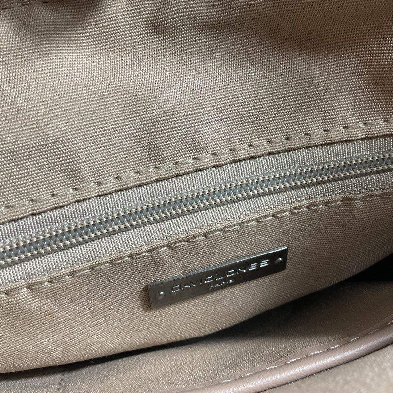 DAVID JONES Women's Black/Gray Leather & Suede Crossbody/Shoulder Bag