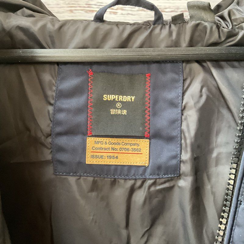 Superdry Navy Chinook Parka Jacket *MISSING FUR* - Size M