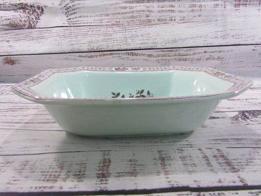 Adams Singapore Bird Floral Bird Motif Ironstone Vegetable Bowl Made in England