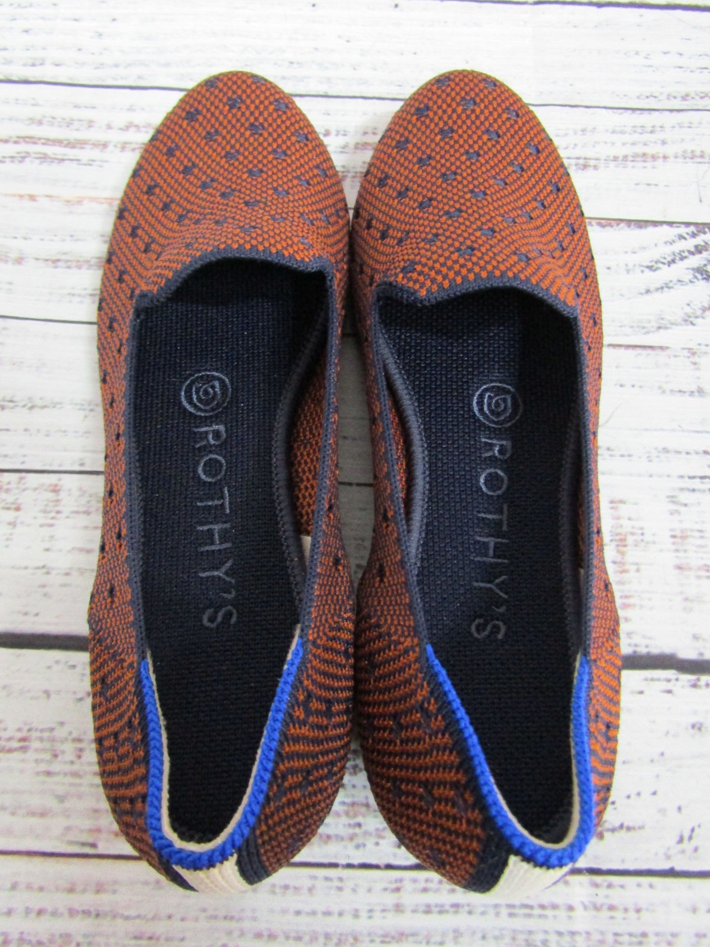 Rothy's The Loafer Women's Brown Sienna Dot Flats Size 6.5