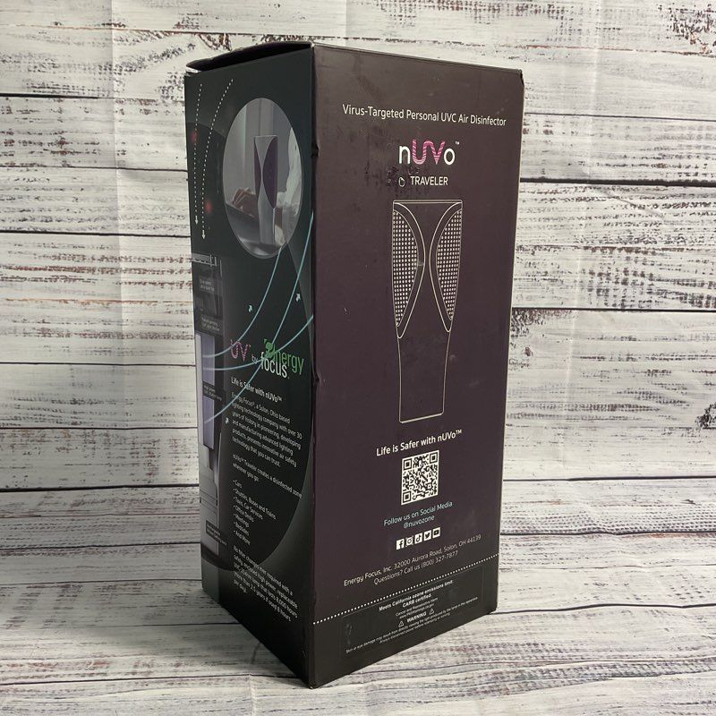 NOB Nuvo Traveler Virus-Targeted Personal UVC Air Disinfector Purifier