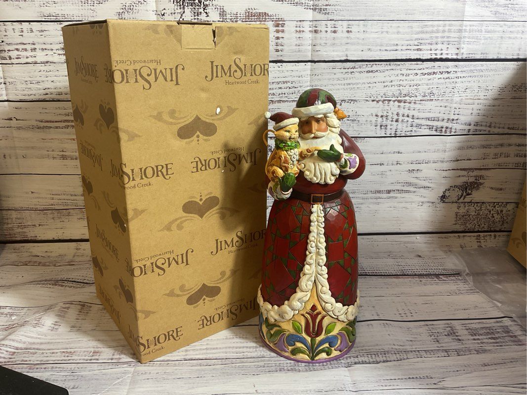 VTG. JIM SHORE "Purrfect Noel" Christmas Decor Figurine