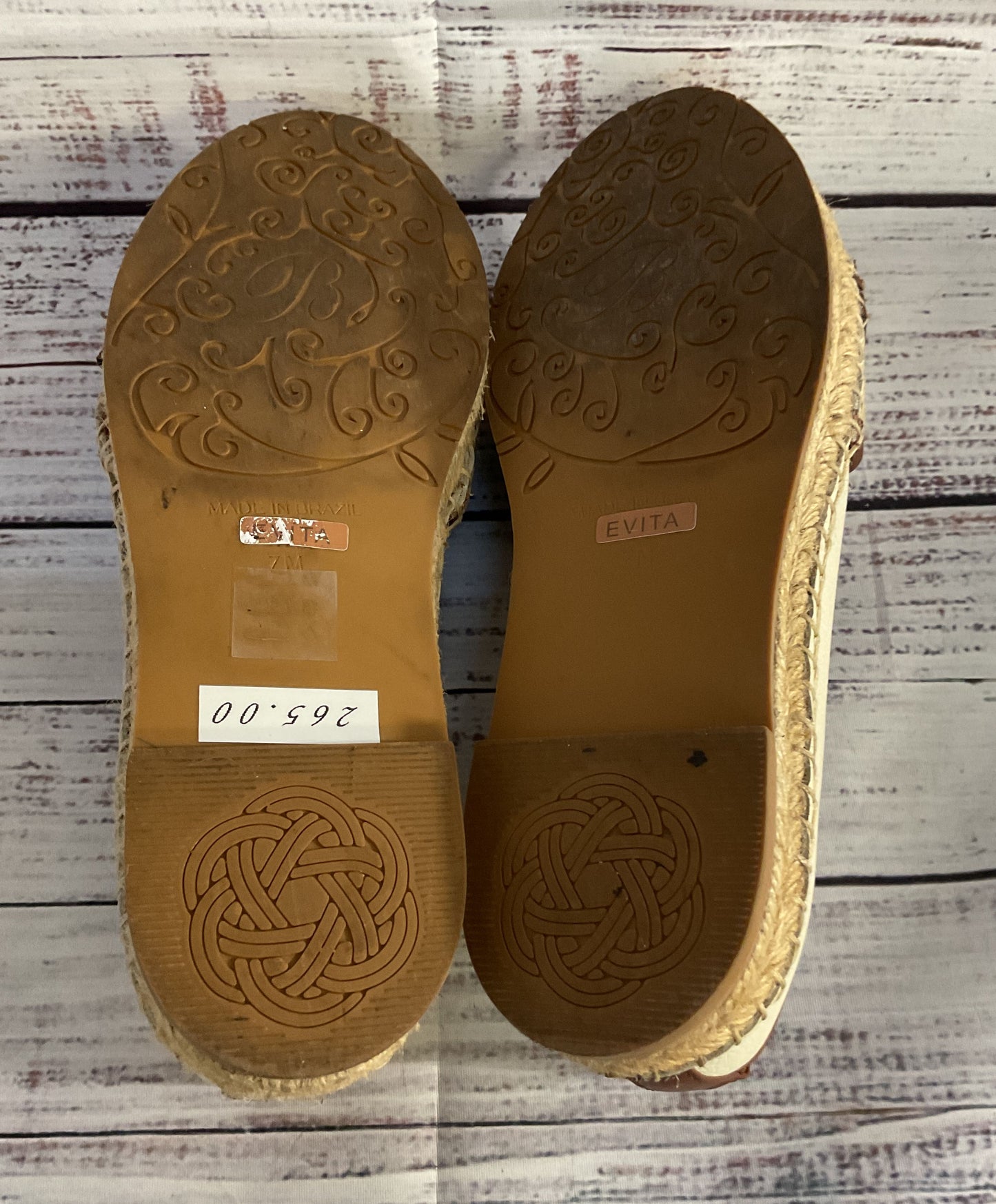 Brighton Leather Evita Espadrilles White 7