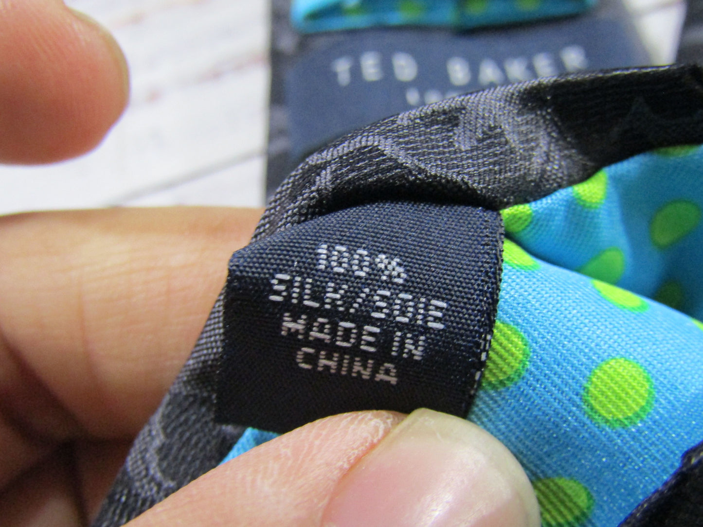 Ted Baker Men's Gray Black Rose Print Silk Slim Tie