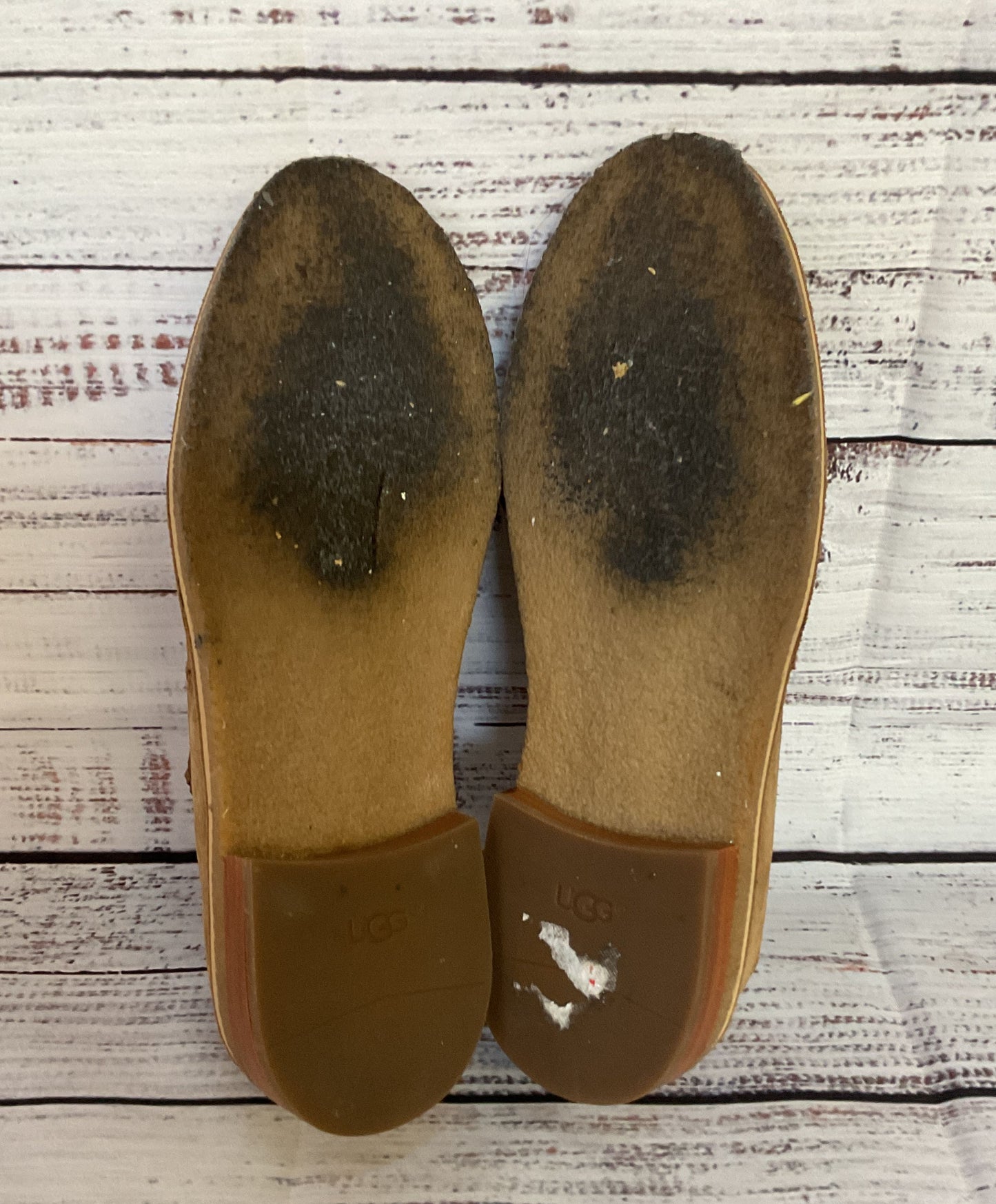 UGG Suede Leather Camellia Slip On Loafers Brown 5.5