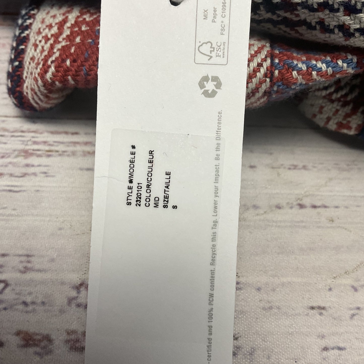 Outerknown Red White Blue Long Sleeve Snap Closure Blanket Flannel Shirt Size S