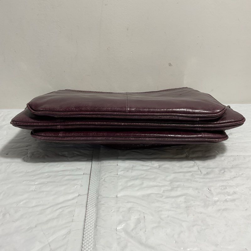 Badgley Mischka Coralie Snake Print Purple Burgundy Satchel/Top Handle Bag Purse