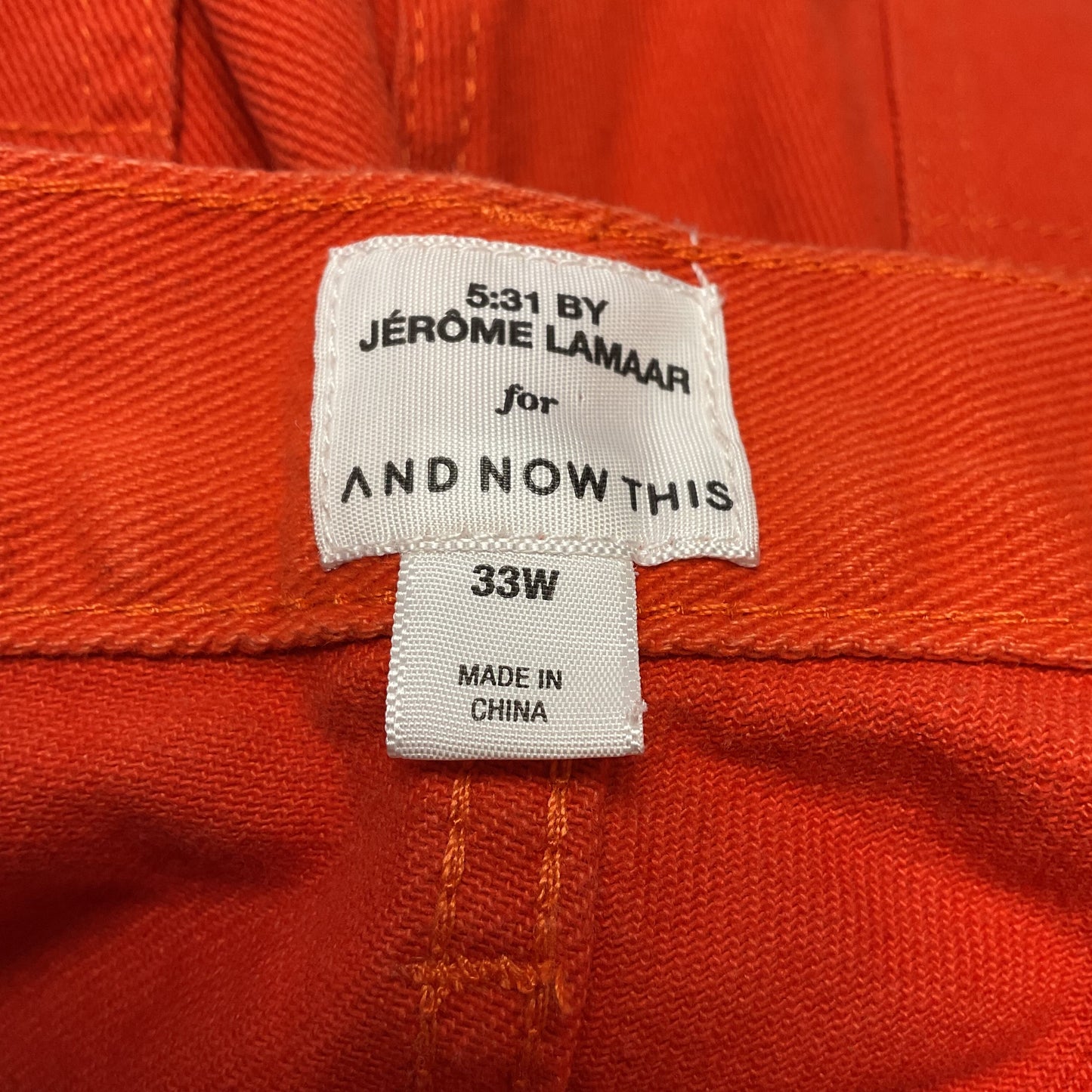 And Now This 5:31 Jerome Lamaar Orange Raspberry 2 Tone Carpenter Pants Size 33