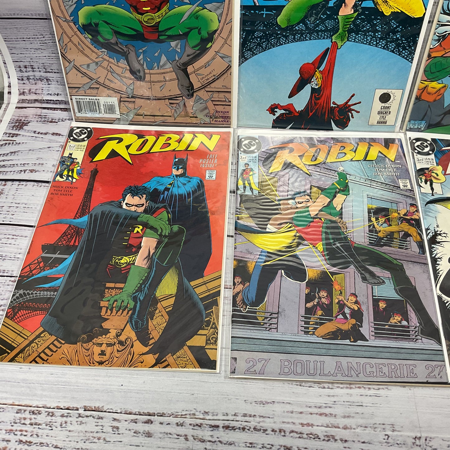 Robin , II, III Lot Of 14 Comic Books Holographic