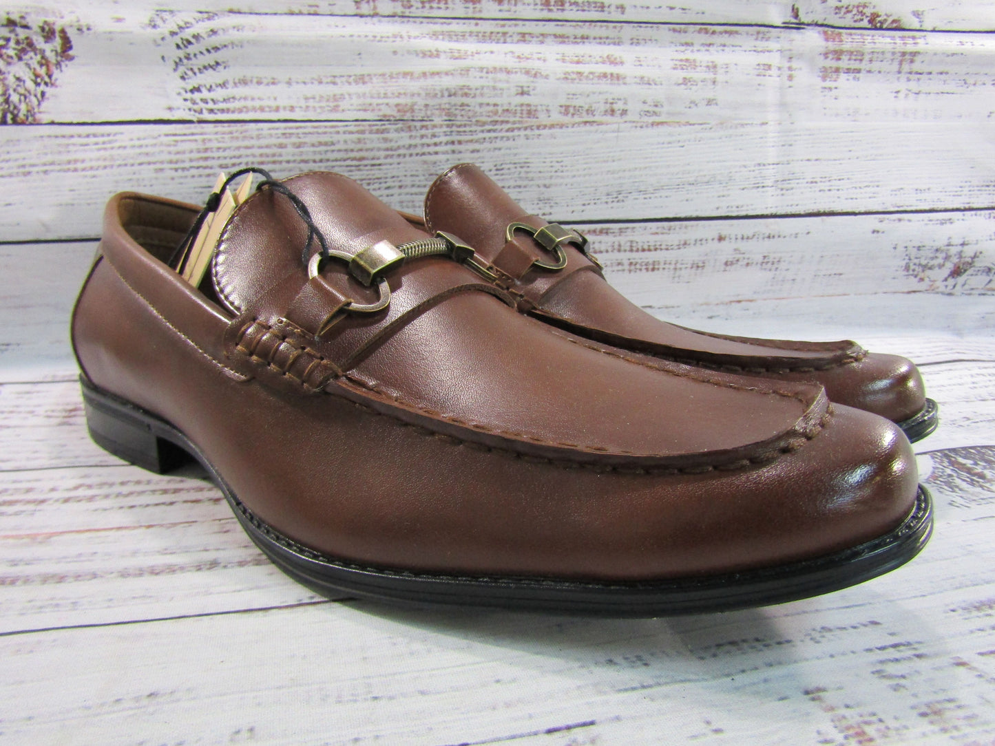 Madden NYC Men's Brown Faux Leather Loafers Size 10