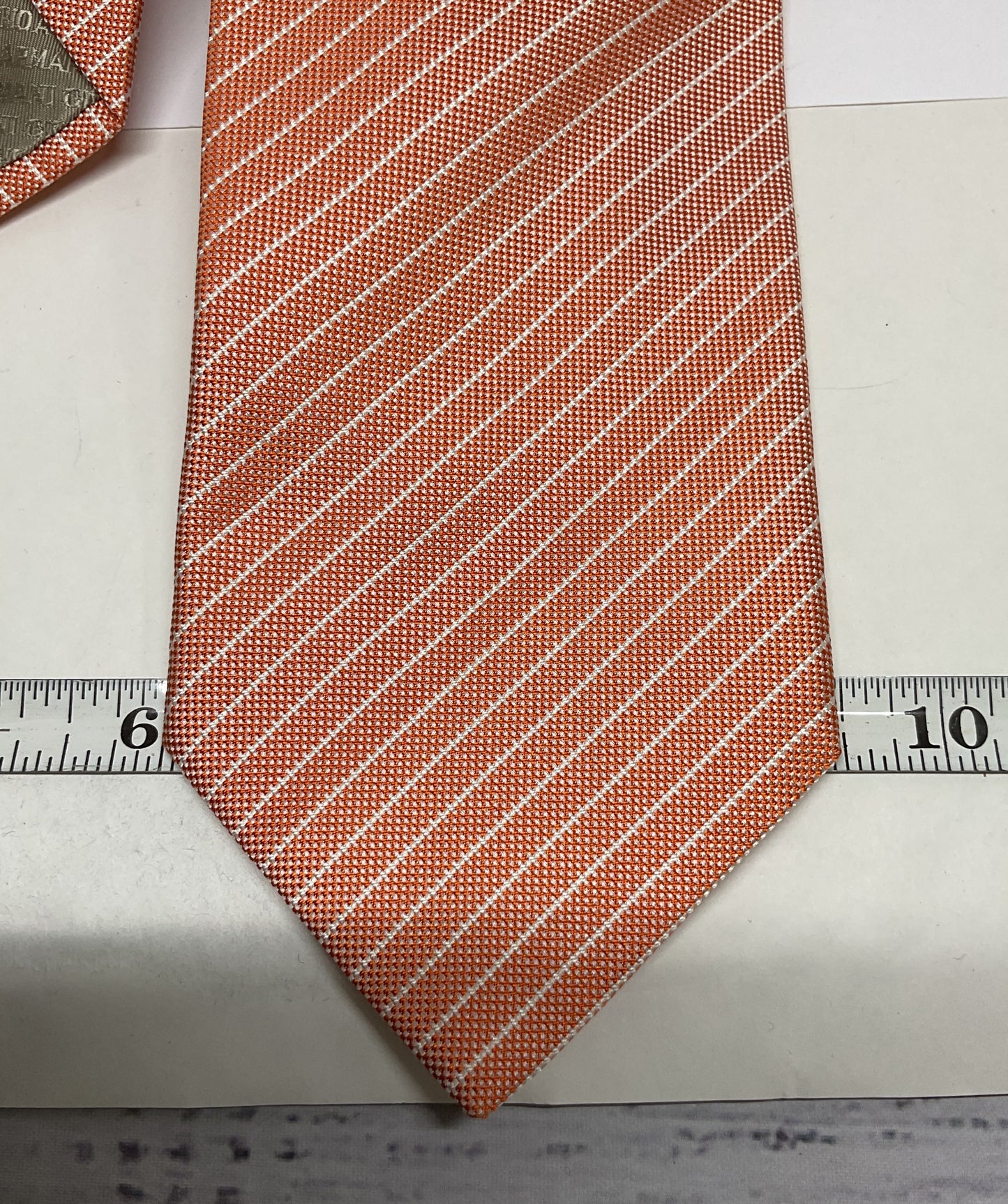 Giorgio Armani Silk Stripped Tie Italy 3.5" Wide