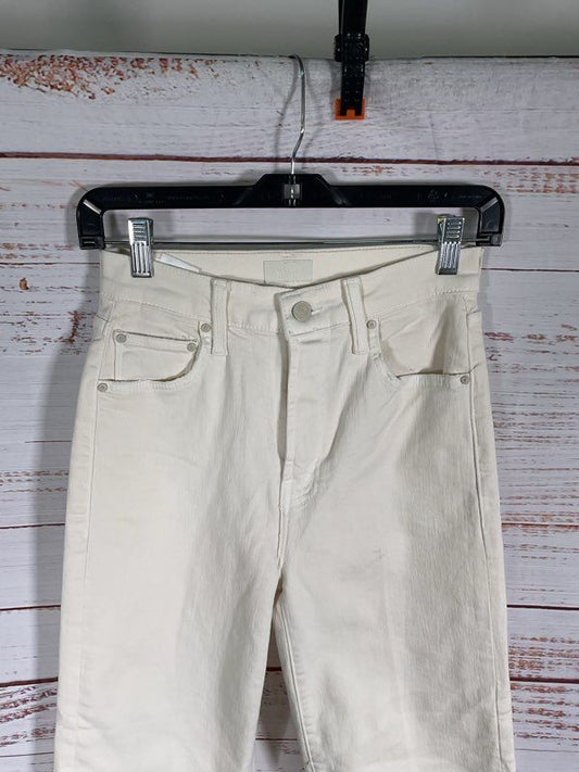 Mother Denim - Lil' Rambler Zip Ankle - Cream Puffs - Size 24 Jeans