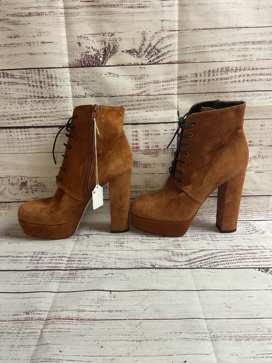 Giampaolo Viozzi Brown Lace-Up Pump Boot Women 38