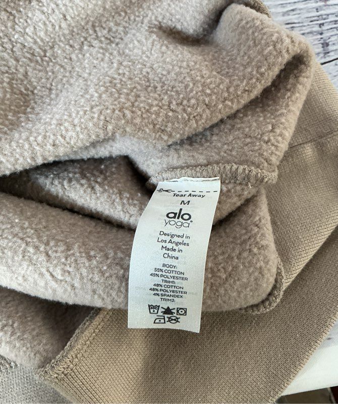 Men's Alo Beige and Black Sweatshirt Size M- AS IS
