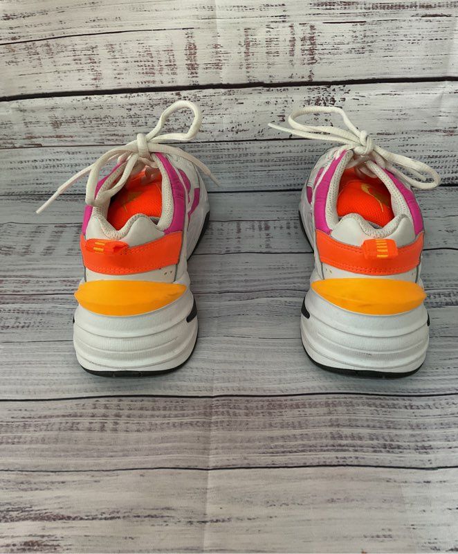 Women's Nike M2K Tekno White Pink Orange Sneaker Size 6