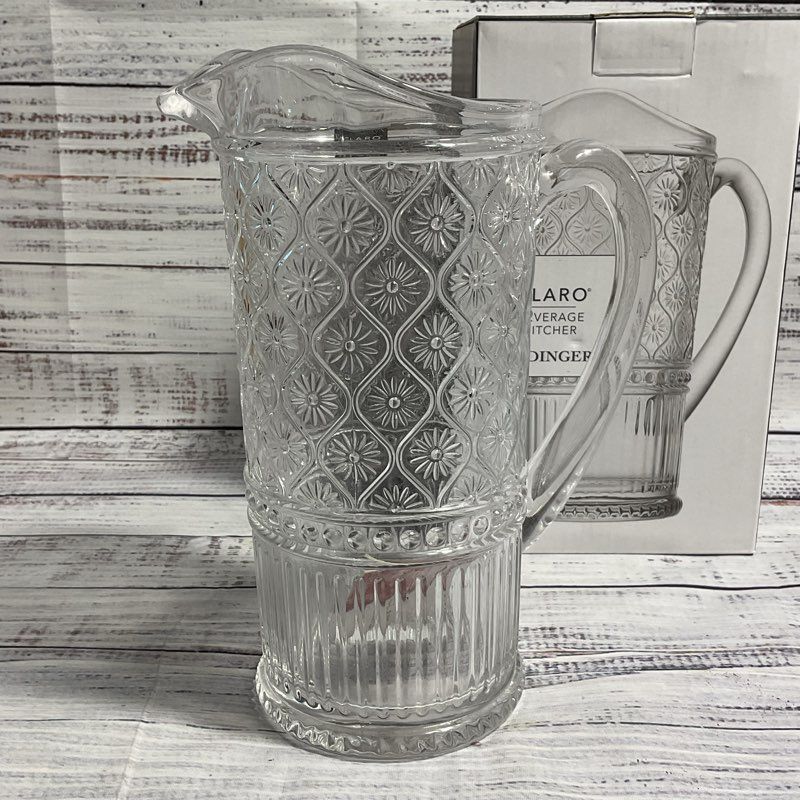 NOB Godinger Claro Clear Glass 33oz Beverage Pitcher