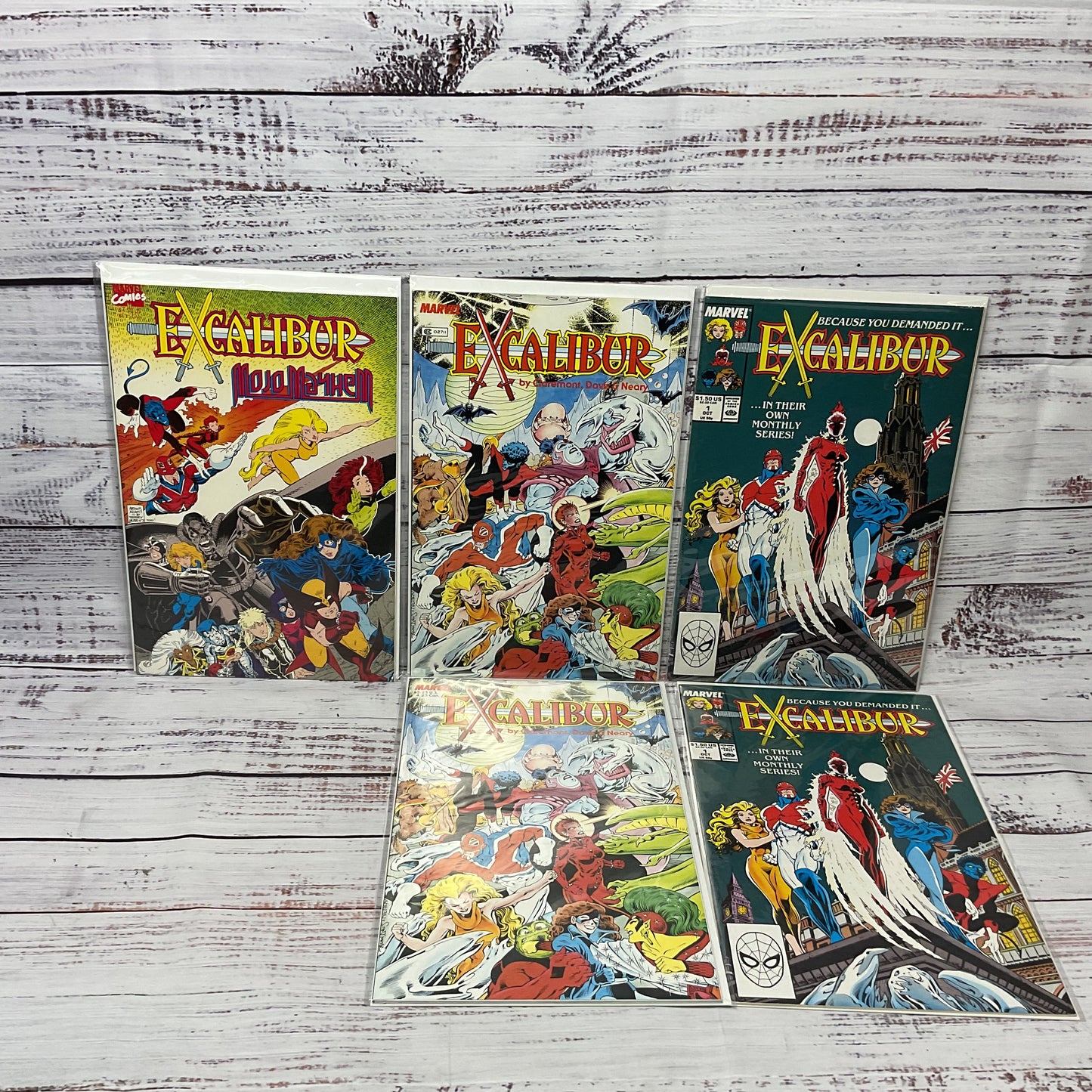 Excalibur Marvel Issue #1 (2 Copies), Special Edition #1 (2 Copies), Mojo Mayhem