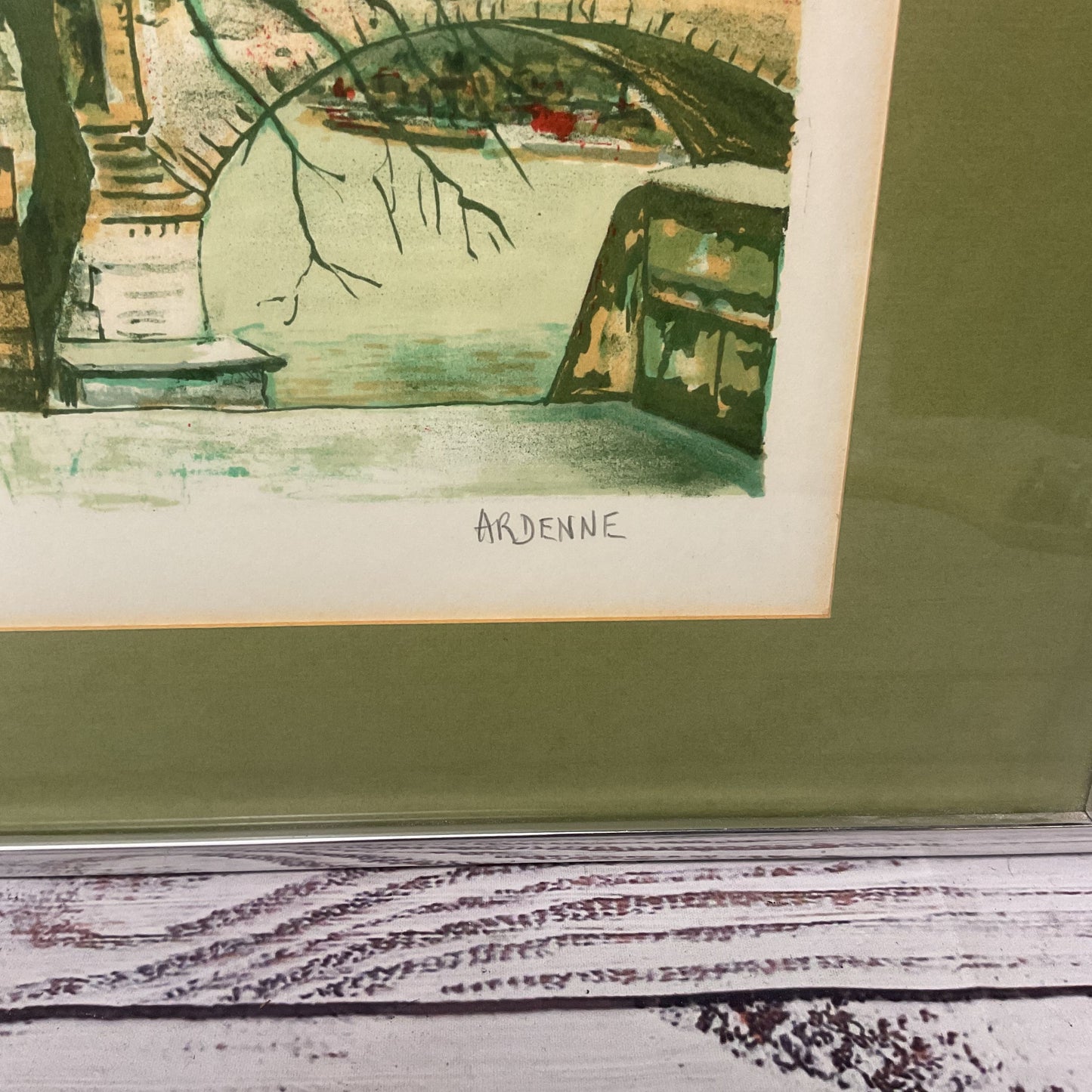 lucien Ardenne European City In winter Street River Print Signed 32/275