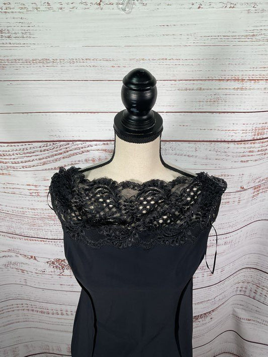 Rickie Freeman Teri Jon Women's Top Lace Formal Black Dress Size 12