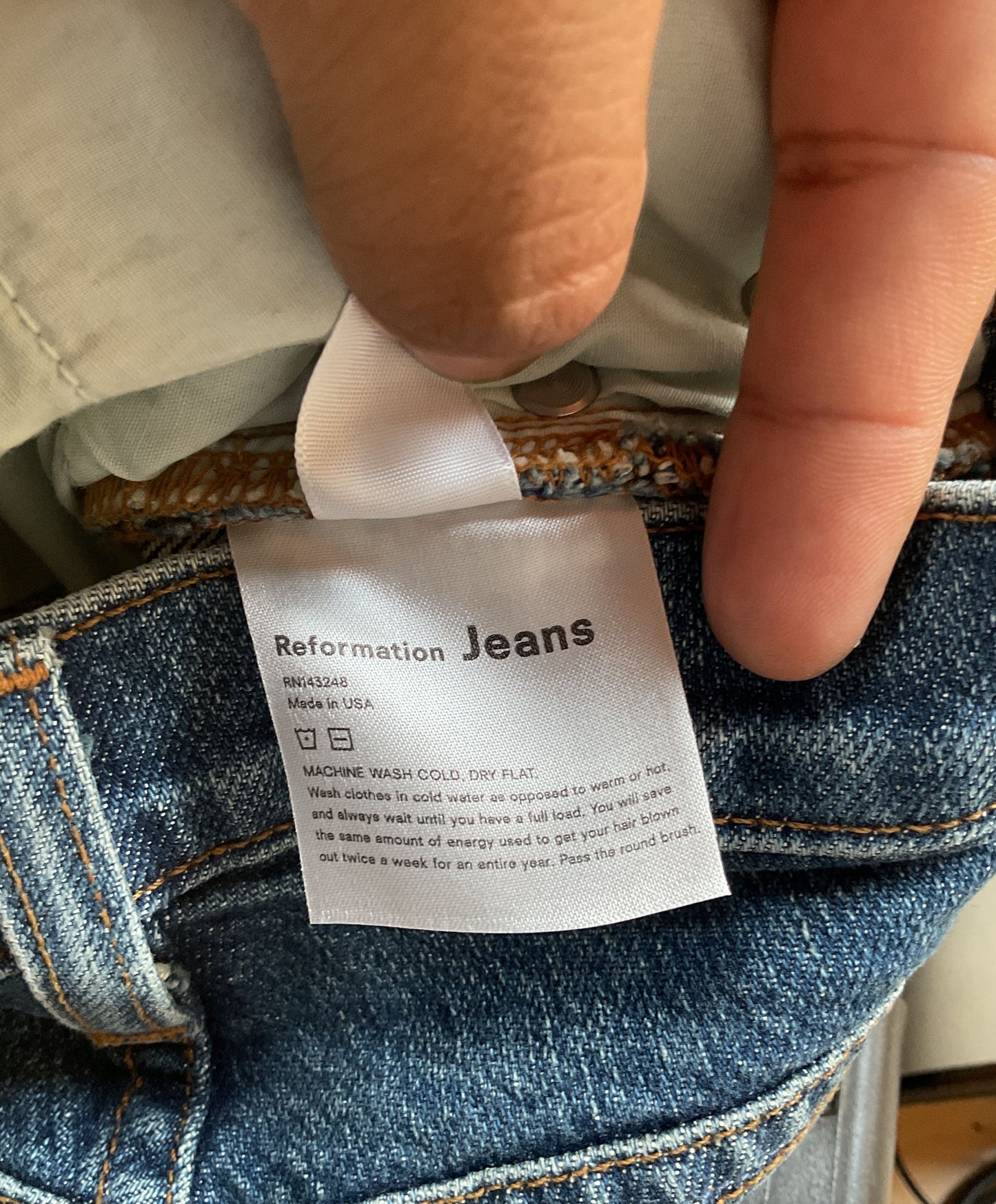Reformation Liza Women's Newport High Waisted Straight Leg Jeans Size 23
