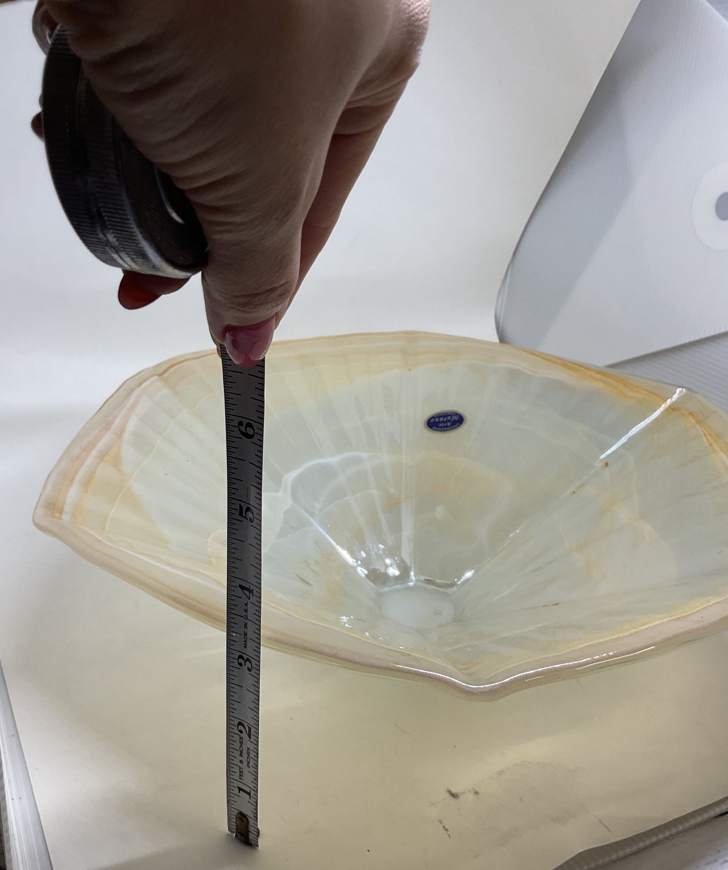 Lavorazione Arte Murano Glass Bowl Italy 12.5"