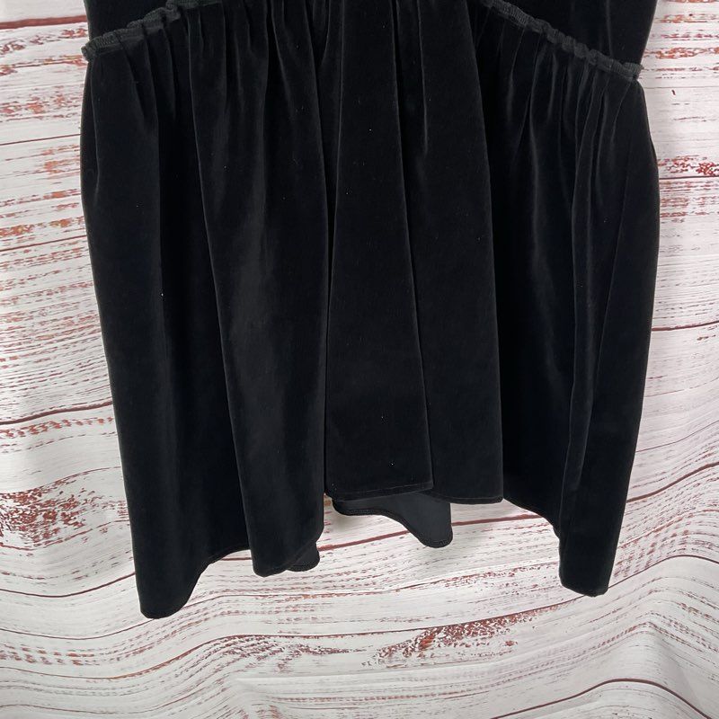 NWT Maison Cleo Josepha Black Velvet Lace Collar Whimsigoth Mini Dress - Size 44