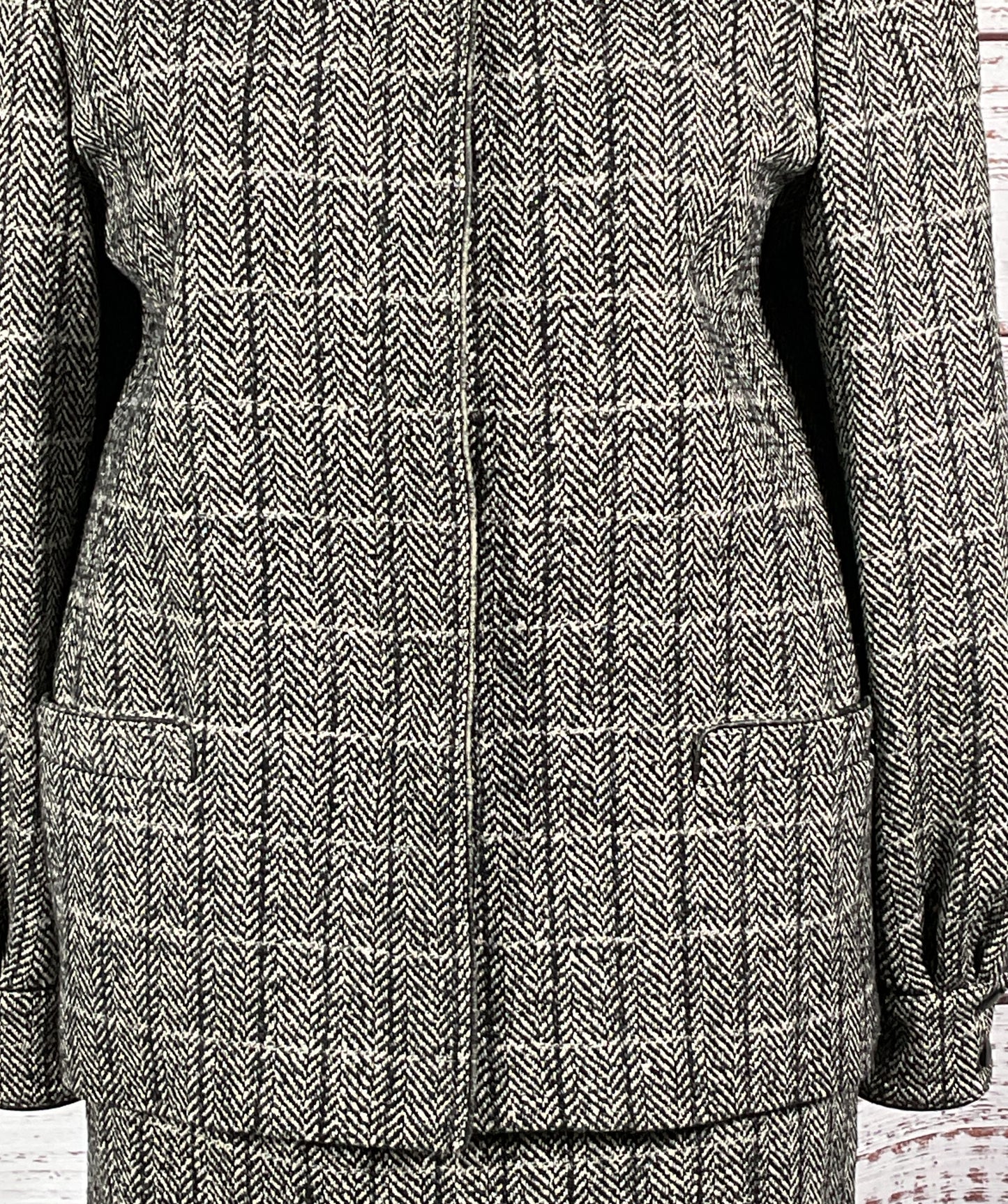 Ted Lapidus Paris Vintage Tweed Suit Set Gray 42