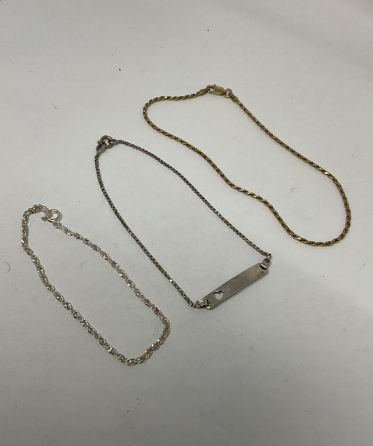 Lot 3 Sterling Silver Vintage Bracelets